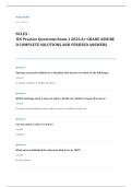 NCLEX RN 2026 EXAM 2026 A&plus; GRADE ASSURED COMPLETE SOLUTIONS AND VERIFIED ANSWERS