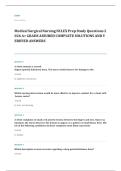 med surg 2026 EXAM 2026 A&plus; GRADE ASSURED COMPLETE SOLUTIONS AND VERIFIED ANSWERS