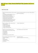 MCB 100 Exam 4 Study Material UPDATED ACTUAL Questions And Correct  Answers