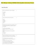 MCB 100 Exam 3 IClicker UPDATED ACTUAL Questions And Correct Answers 