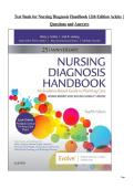 Test Bank for Nursing Diagnosis Handbook 12th Edition Ackley &vert;&vert;Complete A&plus; Guide