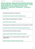 American Red Cross Lifeguarding Test &lpar;CPR&sol;First Aid&rpar; EXAM  2026 NEWEST&excl;&excl; ACTUAL COMPLETE REAL EXAM  QUESTIONS WITH CORRECT DETAILED  ANSWERS &lpar;VERIFIED ANSWERS&rpar; &sol;ALREADY  GRADED A&plus;  