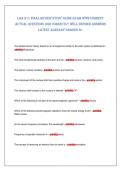 LRA 211 FinAL Review Study Guide eXAM witH CORReCt ACtuAL QueStiOnS And CORReCtLy weLL deFined AnSweRS LAteSt ALReAdy GRAded A&plus;