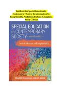 Test Bank For Special Education in Contemporary Society An Introduction to Exceptionality 7th Edition By M&period; Gargiulo