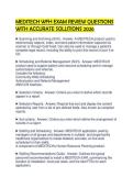 MEDITECH WFH EXAM REVIEW QUESTIONS WITH ACCURATE SOLUTIONS 2026&period;pdf