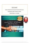 TEST BANK For Evidence-Based Geriatric Nursing Protocols for Best Practice 6th Edition by Boltz&semi; Capezuti&semi; Zwicker&comma; Verified Chapters 1 - 44 Complete&comma; Newest Version