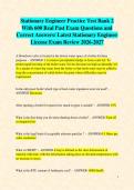 Stationary Engineer Practice Test Bank 2  With 600 Real Past Exam Questions and  Correct Answers&sol; Latest Stationary Engineer  License Exam Review 2026-2027