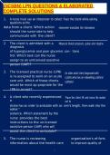 &lpar;NCSBN&rpar; LPN QUESTIONS & ELABORATED COMPLETE SOLUTIONS