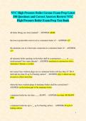 NYC High Pressure Boiler License Exam Prep Latest  350 Questions and Correct Answers Review&sol; NYC  High Pressure Boiler Exam Prep Test Bank