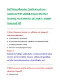 Coil Tubing Operator Certification Exam  Questions With Correct Answers &lpar;Verified  Answers&rpar; Plus Rationales 2026 Q&A &vert; Instant  Download Pdf 