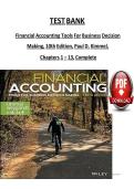 TEST BANK Financial Accounting Tools For Business Decision Making&comma; 10th Edition&comma; Paul D&period; Kimmel&comma; Chapters 1 &ndash; 13&comma; Complete