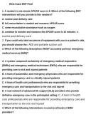 West Coast EMT Final Exam Complete Study Guide with Verified Questions and Answers for EMT Certification Preparation A&plus;