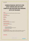 CANNON FINANCIAL INSTITUTE CFIRS LATEST VERSION 2026-2027 WITH COMPLETE 400 QUESTIONS AND ANSWERS WITH JUST RELEASED