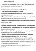 West Coast EMT Final Exam Complete Study Guide with Verified Questions and Answers for EMT Certification Preparation A&plus;