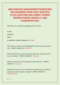 WGU D426 DATA MANAGEMENT FOUNDATIONS  PRE-ASSESSMENT EXAM LATEST 2026 WITH  ACTUAL QUESTIONS AND CORRECT VERIFIED  ANSWERS ALREADY GRADED A&plus; 100&percnt;  GUARANTEED PASS&excl;
