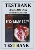 Test Bank for ECGs Made Easy 6th Edition by Barbara J Aehlert 9780323401302 Chapters 1-10 Complete Guide&period;