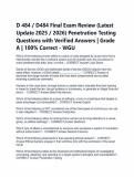 D 484 &sol; D484 Final Exam Review &lpar;Latest Update 2025 &sol; 2026&rpar; Penetration Testing Questions with Verified Answers &vert; Grade A &vert; 100&percnt; Correct - WGU