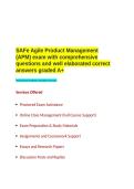 SAFe Agile Product Management &lpar;APM&rpar; exam with comprehensive questions and well elaborated correct answers graded A&plus;&period;