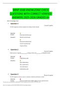 NRNP 6568 KNOWLEDGE CHECK  QUESTIONS WITH CORRECT VERIFIED  ANSWERS 2025-2026 GRADED A&plus;