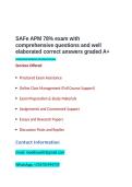 SAFe APM 78SAFe APM 78- exam with comprehensive questions and well elaborated correct answers graded A&plus;