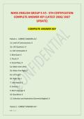 NIHSS-ENGLISH GROUP E-V3 - 5TH CERTIFICATION  COMPLETE ANSWER KEY &lpar;LATEST 2026&sol; 2027  UPDATE&rpar;