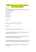 AASM Scoring Manual 2026 Questions and Correct Answers