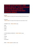 ANATOMY & PHYSIOLOGY 1 MID TERM REVIEW CH&period; 1-6 UPDATE&vert;EXAM QUESTIONS WITH MULTIPLE CHOICES &vert;VERIFIED & REVISED ANSWERS &lpar;NEW&rpar;&excl;&excl;&excl;