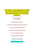 Safe Agile Product Management &lpar;APM&rpar; exam with comprehensive questions and well elaborated correct answers&period;
