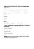 NUR 210 Principles of Pharmacology Week 6 Study Guide Quiz 2026 &vert;Galen College