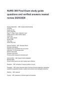 NURS 300 Final Exam study guide questions and verified answers newest review 2025&sol;2026