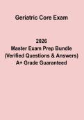 Geriatric Core Exam Study Guide PDF &vert; High-Yield Notes & Practice Questions