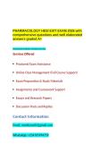 PHARMACOLOGY HESI EXIT EXAM 2026 with comprehensive questions and well elaborated answers graded A&plus;
