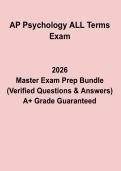 AP Psychology All Terms Exam PDF &vert; Complete Vocabulary & Concepts Study Guide