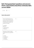 Befo final guaranteed questions and answers EXAM&comma; SOLUTIONS &lpar;MULTIPLE CHOICES&rpar; 100&percnt; correct 2026&excl;&excl;