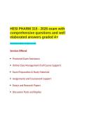 HESI PHARM 315 - 2026 exam with comprehensive questions and well elaborated answers graded A&plus;