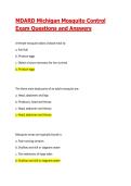 MDARD Michigan Mosquito Control Exam Questions and Answers&vert; Latest Update 2026&sol;27