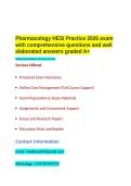 Pharmacology HESI Practice 2026 exam with comprehensive questions and well elaborated answers graded A&plus;&period;