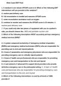 West Coast EMT Final Exam Complete Study Guide with Verified Questions and Answers for EMT Certification Preparation A&plus;