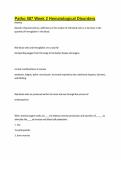 Patho 507 Week 2 Hematological Disorders
