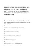 HESI RN LATEST EXAM QUESTIONS AND  ANSWERS&period; DETAILED EXPLANATION&period;  REAL&sol;ACTUAL EXAM&period; LATEST UPDATE  2026&period; GRADE A&plus; 