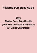 Pediatric EOR Study Guide PDF &vert; High-Yield Notes & Practice Questions