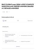 BKAT ICU&sol;BKAT  exam  &lpar;2026&rpar; LATEST &vert;COMPLETE QUESTIONS AND VERIFIED ANSWERS &lpar;GRADED A&plus;&rpar; DETAILED ANSWERS&excl;&excl;