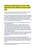 MOLECULAR DIAGNOSTIC ACTUAL EXAM QUESTIONS AND COMPLETE STUDY GUIDE 2026