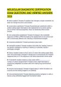 MOLECULAR DIAGNOSTIC CERTIFICATION EXAM QUESTIONS AND VERIFIED ANSWERS 2026&period;pdf