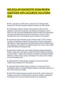 MOLECULAR DIAGNOSTIC EXAM REVIEW QUESTIONS WITH ACCURATE SOLUTIONS 2026&period;pdf