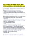 MOLECULAR DIAGNOSTIC LATEST EXAM PREP QUESTIONS AND ANSWERS PDF 2026&period;pdf
