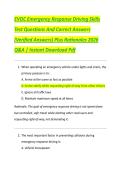 EVOC Emergency Response Driving Skills  Test Questions And Correct Answers  &lpar;Verified Answers&rpar; Plus Rationales 2026  Q&A &vert; Instant Download Pdf 