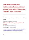 EVOC Vehicle Operations Safety  Certification Exam Questions And Correct  Answers &lpar;Verified Answers&rpar; Plus Rationales  2026 Q&A &vert; Instant Download Pdf 