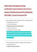EVOC Code 3 Emergency Driving  Certification Exam Questions And Correct  Answers &lpar;Verified Answers&rpar; Plus Rationales  2026 Q&A &vert; Instant Download Pdf