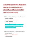 EVOC Emergency Vehicle Risk Management  Exam Questions And Correct Answers  &lpar;Verified Answers&rpar; Plus Rationales 2026  Q&A &vert; Instant Download Pdf